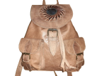 Hecho a mano Fez backpack with double medium pockets, colorful sun design