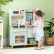 Play Kitchen, Kids Kitchen Playset with Light & Sound Stove