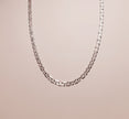 925 Solid Sterling Silver 4.2 mm Anchor Chain Men Necklace White Gold Pl 18,20in