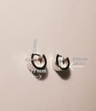 Italian Style High Quality Polished 11MM Earrings Hoop Platinum Plate Silver 925
