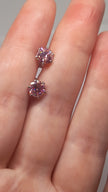 Lab Creat 2.0 Ctw Diamond Test Passed Brilliant Cut VVS1  Stud Platininum Plated