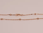 14 Ct Rose Gold Filled  Ball's Beaded Chain Bracelet 8 Inch Necklace 20, 24 Inch