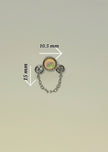 Fire Opal Diamonds 18K White Gold Silver Piercing Cartilage Single Stud Gift 