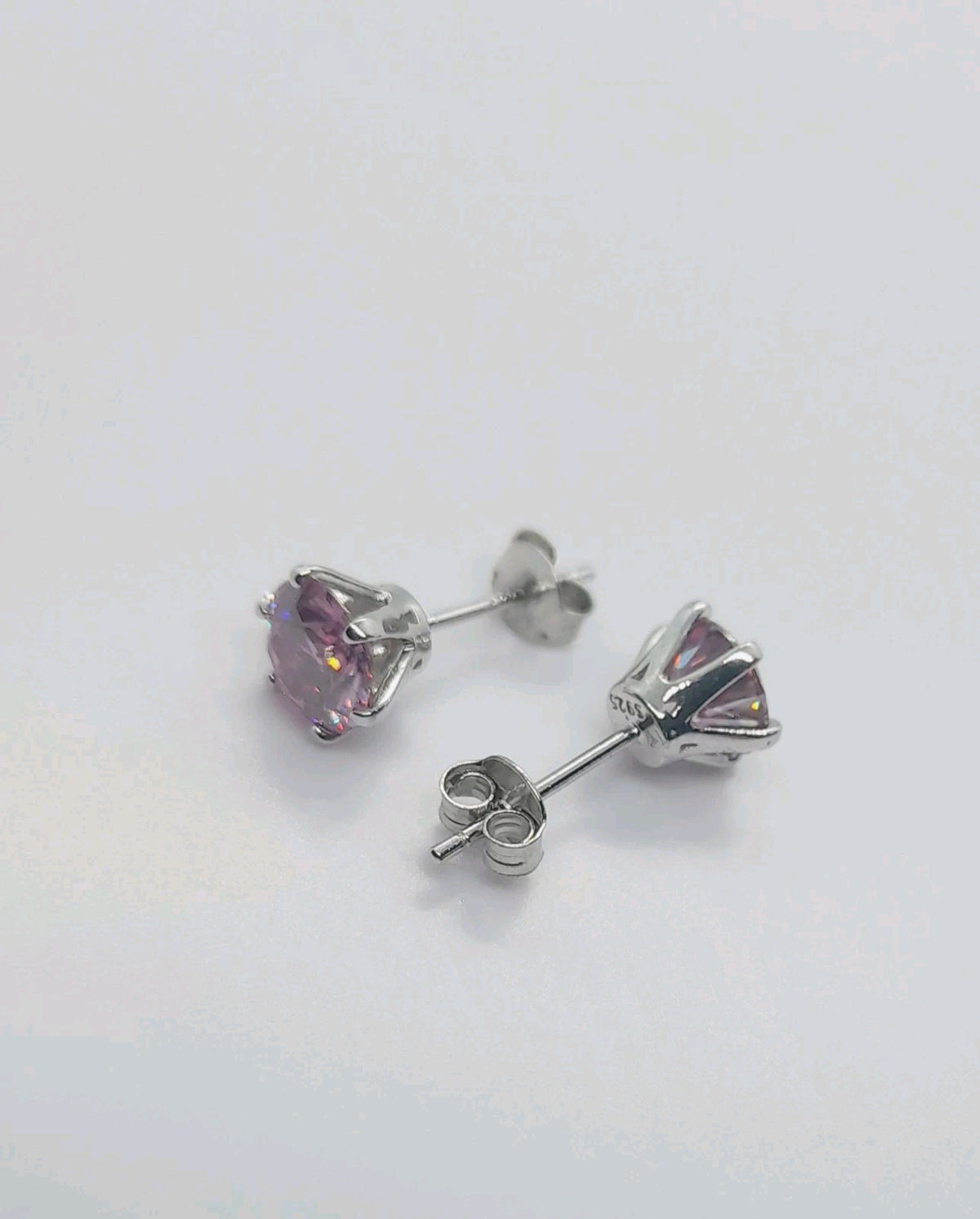 Lab Creat 2.0 Ctw Diamond Test Passed Brilliant Cut VVS1  Stud Platininum Plated