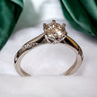 950 Platininum Plated Silver 1.0 Ct Lab Grown Moissanite Diamond's VVS1 Exelent
