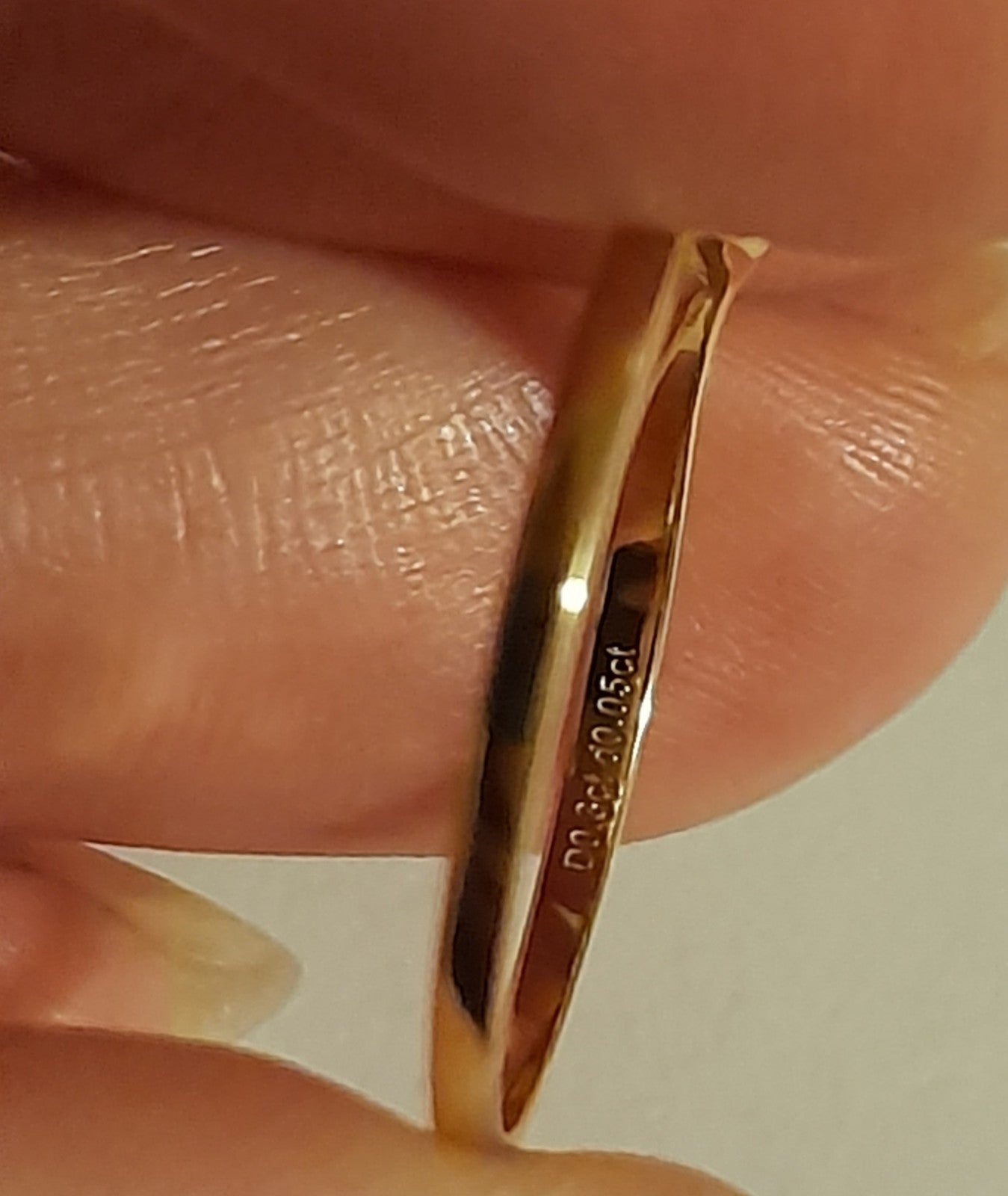 0.3Ct Lab Grown Moissanite Diamond Charm Ring 14K Yellow Gold Finished Size N1/2