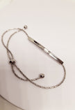 ,,Lover Dream,, 18 k gold plated lucky stainless steel fashion slider bracelet