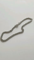 Platinum 950 Plated High Technology Polished Curb Chain Link Cuff Bracelet 8.3 