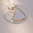 ,,Lover Dream,, 18 k gold plated lucky stainless steel fashion slider bracelet