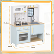Play Kitchen, Kids Kitchen Playset with Light & Sound Stove