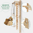 6in1 Swedish Ladder for Kids – Converts into Pikler Triangle + Slide + Swing