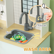 Play Kitchen, Kids Kitchen Playset with Light & Sound Stove