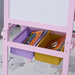 Kids Wooden Art Easel with Paper Roll Double-Sided Chalkboard, board HOMCOM