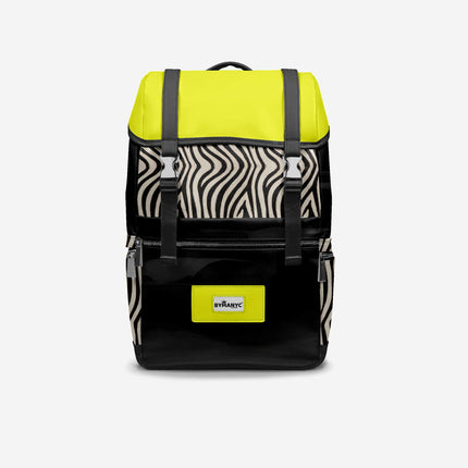 BYMANYC ® New York – NYC COUTURE Backpack in Zebra Print & Neon Yellow-1