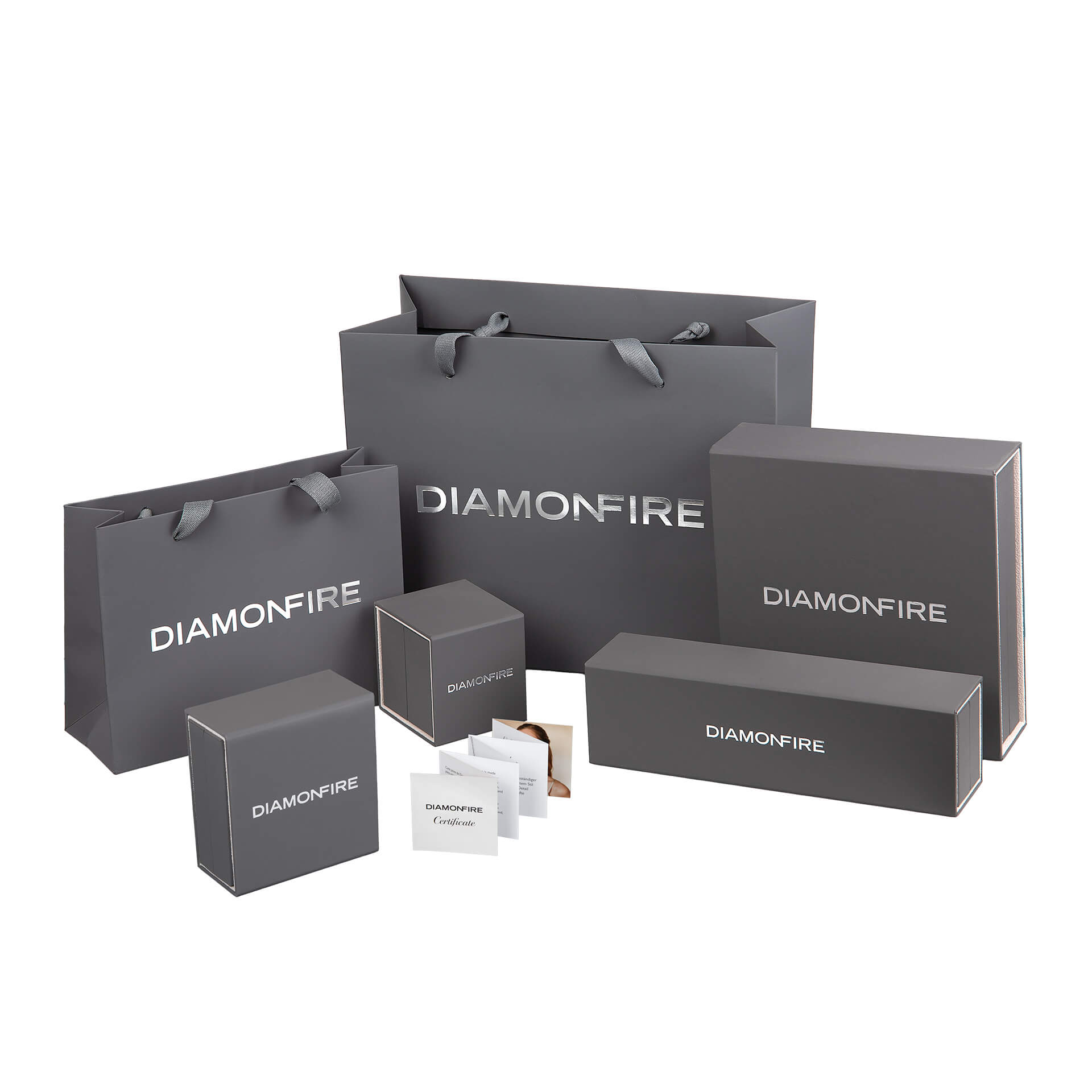Diamonfire Elongated Half Bezel Drop Earrings-3