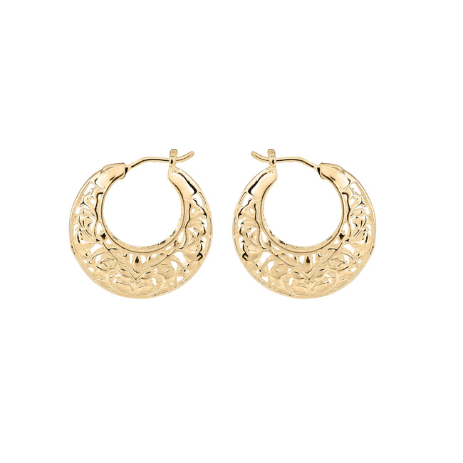 Laura Ashley Fashion Powley Lace Hoop Earrings-5