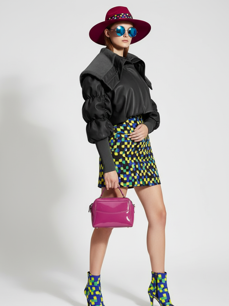 Motorcycle Leather Puff Sleeve Jacket MEATPACKING BYMANYC ® New York-2