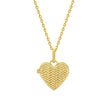 Laura Ashley Silver Picnic Basket Weave Heart Locket Necklace