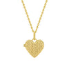 Laura Ashley Silver Picnic Basket Weave Heart Locket Necklace