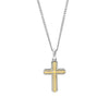 Fred Bennett Two Tone Stainless Steel Cross Necklace