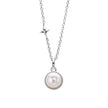 Laura Ashley Silver Hartley Check Mabe Pearl Necklace