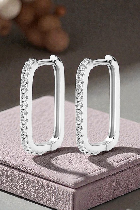 0.5 Ct Excellent Moissanite VVS1 Huggie Earrings Hoop 18 CT White Gold Plated