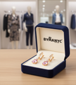 Pink Gem Hoop Earrings Pink Sunset SOHO BYMANYC ® New York