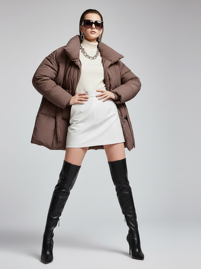Women's Oversized Puffer Jacket FINANCIAL DISTRICT New Collection Couture in Manhattan BYMANYC ® New York