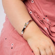 D For Diamond Enamel Bee Expanding Bangle with Diamond