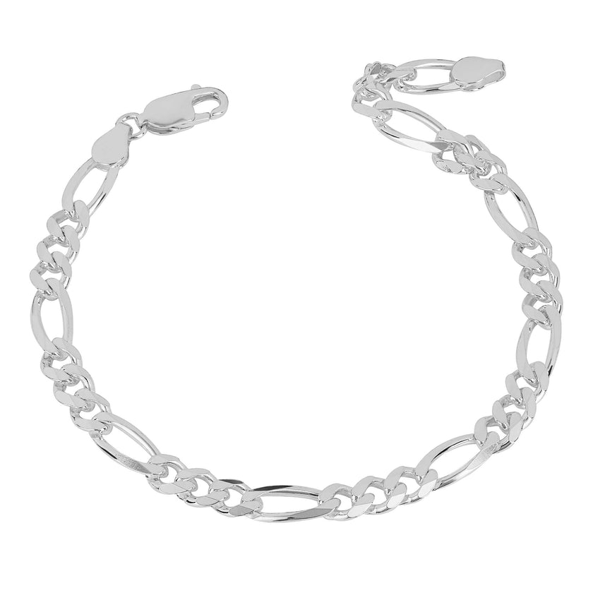 Beginnings Heavyweight Figaro Chain Bracelet Silver 925
