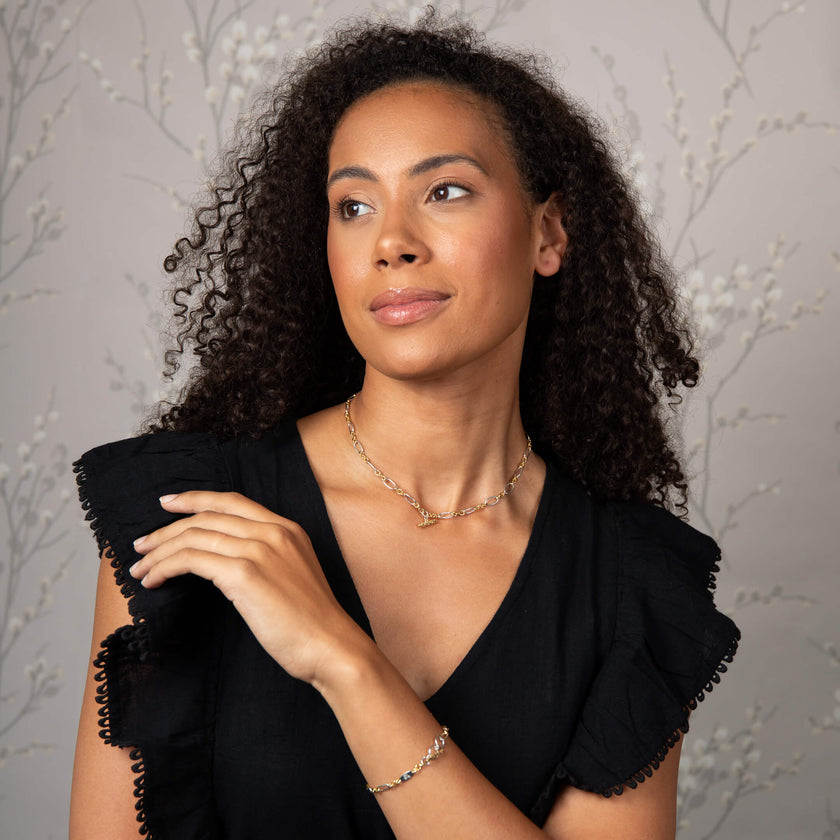 Laura Ashley Fashion T-Bar Necklace-2