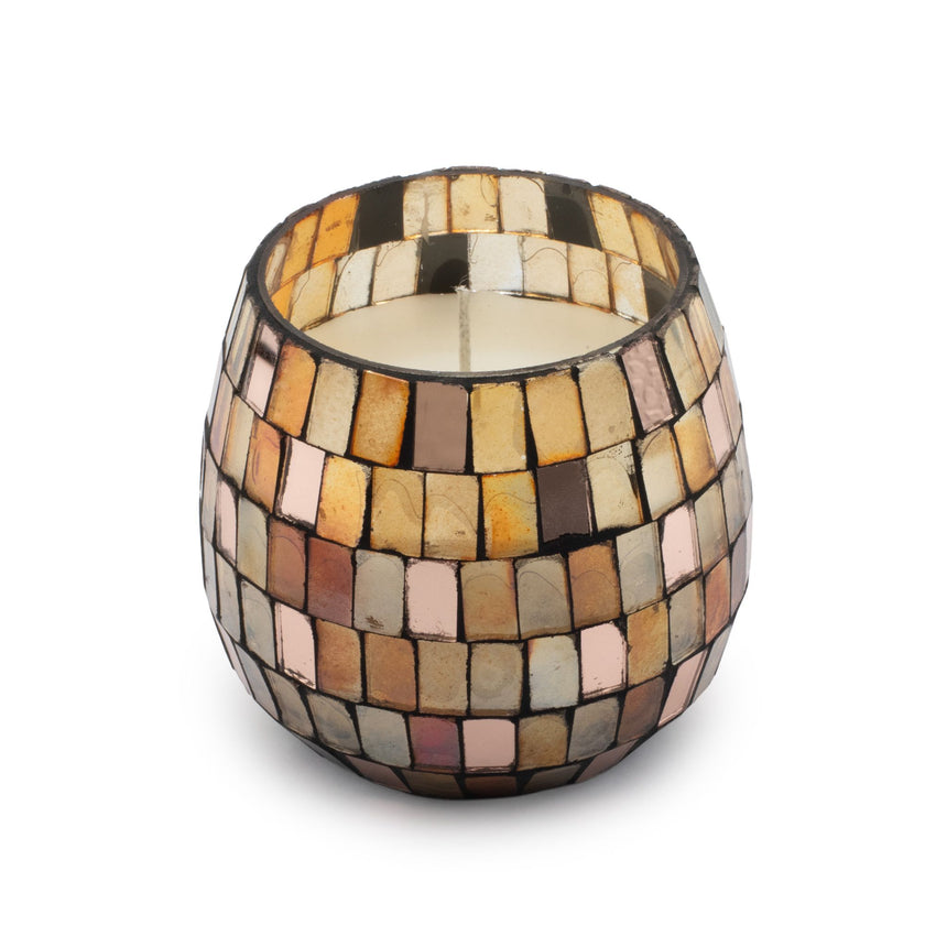 Small Glass Jar Candles - Amber Mosaic