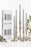 Taper Candle - Silver Metalic - 10 Pcs