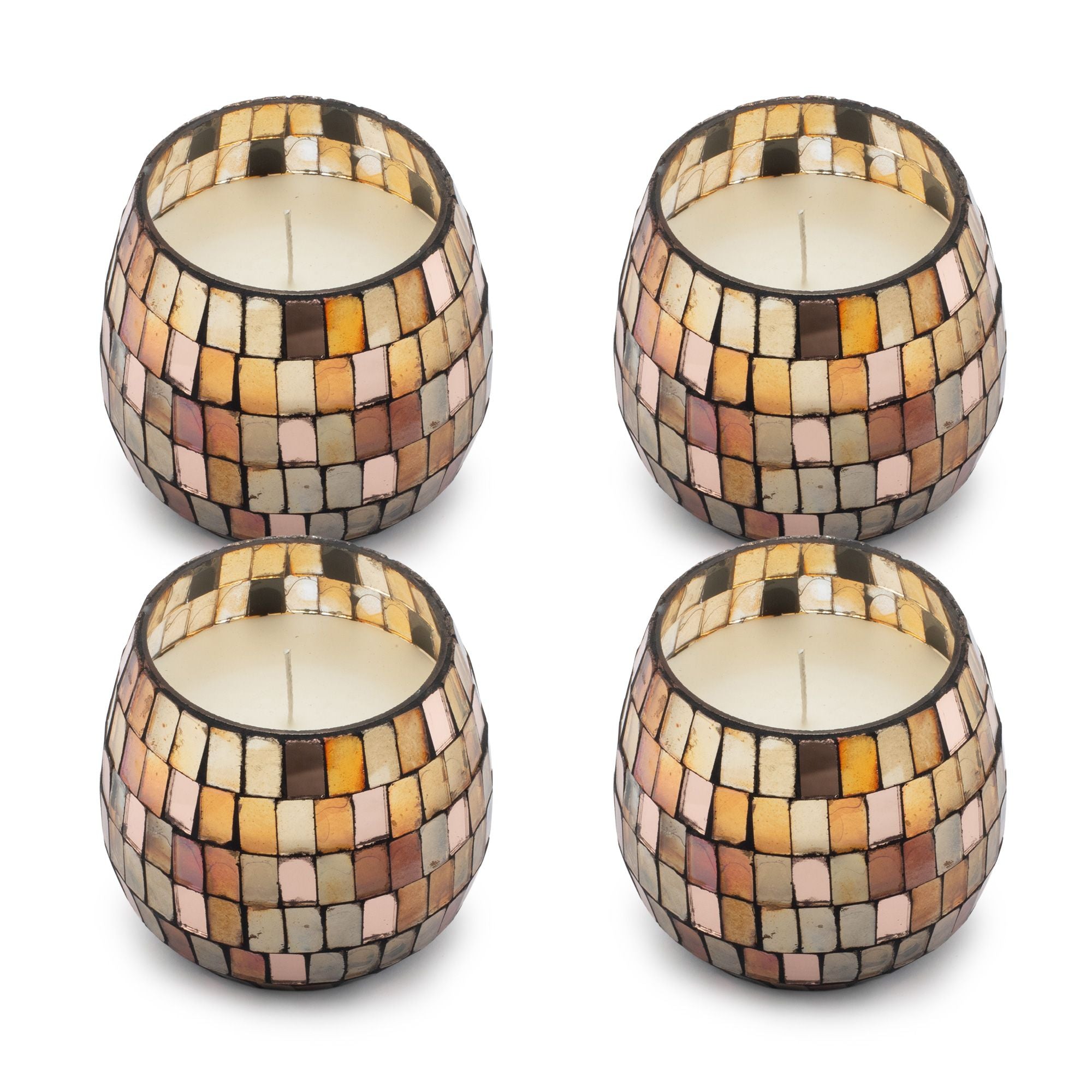 Small Glass Jar Candles - Amber Mosaic