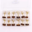 Mini Gemstone Tree On Wood Base - Rock Quartz (15 stones)