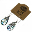 Shell & 925 Silver Earrings - Dragonflies - Abalone [ UK delivery]