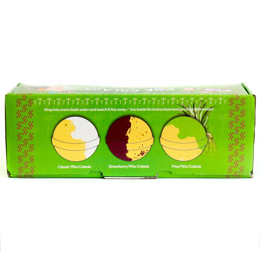Set of Three Piña Colada Bath Bombs For Gift [Free UK delivery]