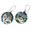 Shell & 925 Silver Earrings - Flowers - Abalone [UK delivery]