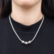 Authentic 925 Silver&18 K Gold Chain Ball Bead Necklace Bali Jewellery