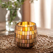Medium Glass Jar Candles - Amber Mosaic