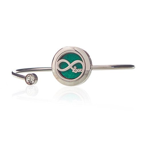 Aromatherapy Energy Jewellery Crystal Bangle Bracelet Infinite Love - 20mm{UK delivery}