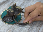 Antique Style Art Deco Brass Door Knocker - Rams Head