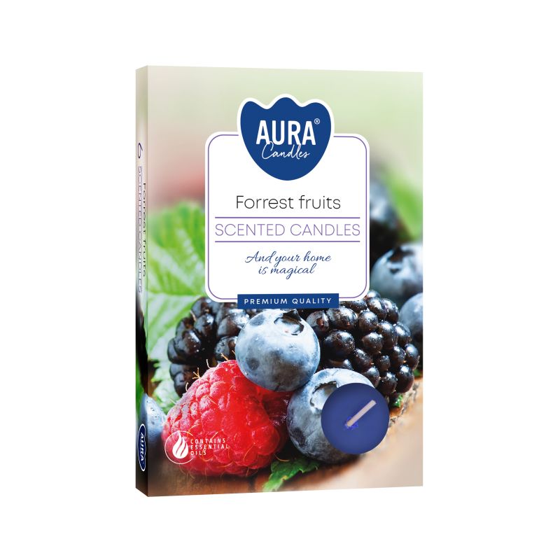 Set of 6 Scented Tealights - Forest Fruits [Free UK Delivery]
