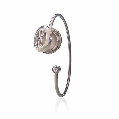 Aromatherapy Energy Jewellery Crystal Bangle Bracelet Infinite Love - 20mm{UK delivery}