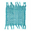 Set of 4 Seagrass Fringe Natural Coasters - Turquoise
