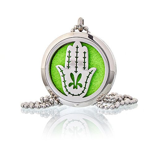Aromatherapy Diffuser Necklace - Hand of Fatima 30mm [UK delivery]