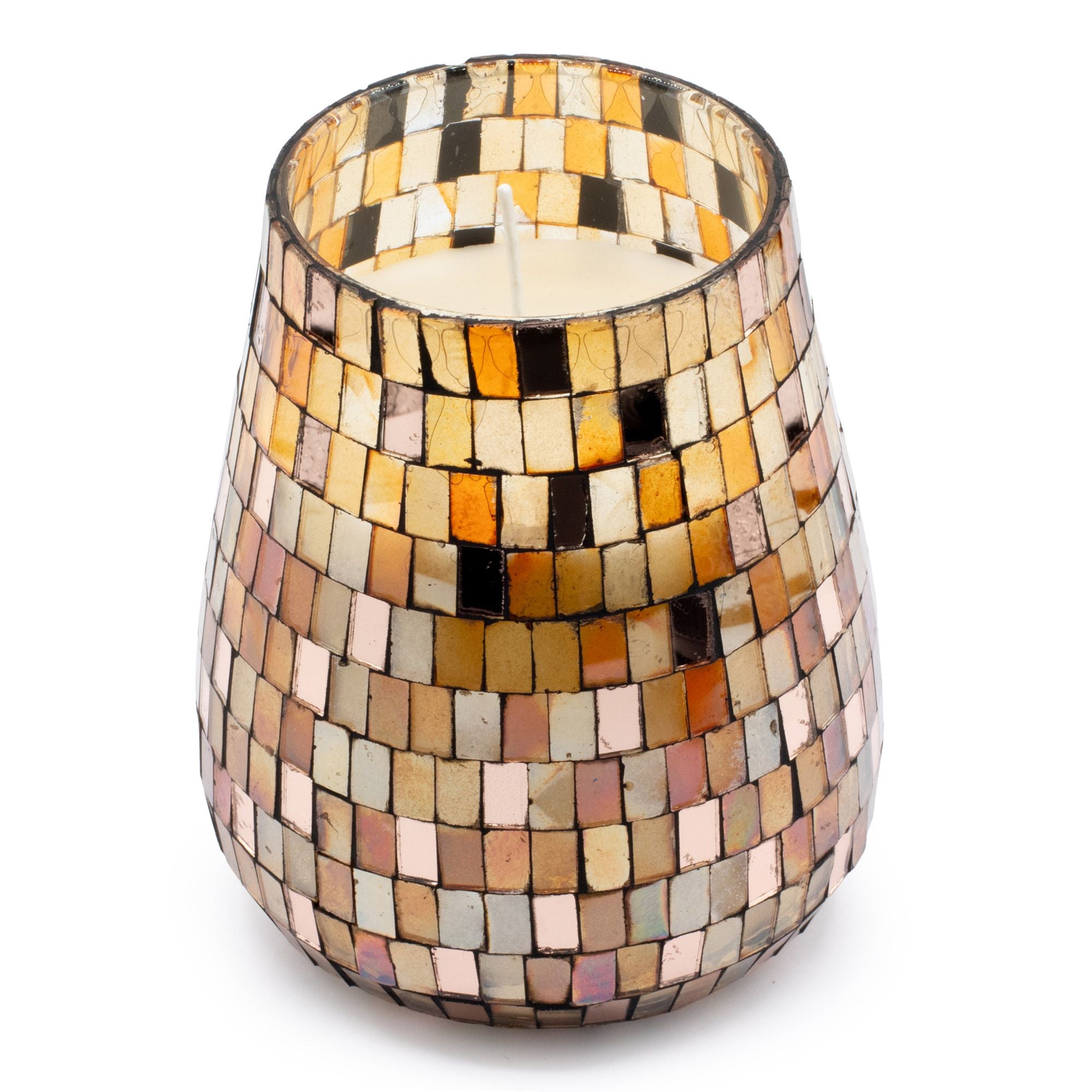 Tall Glass Jar Candles - Amber Mosaic