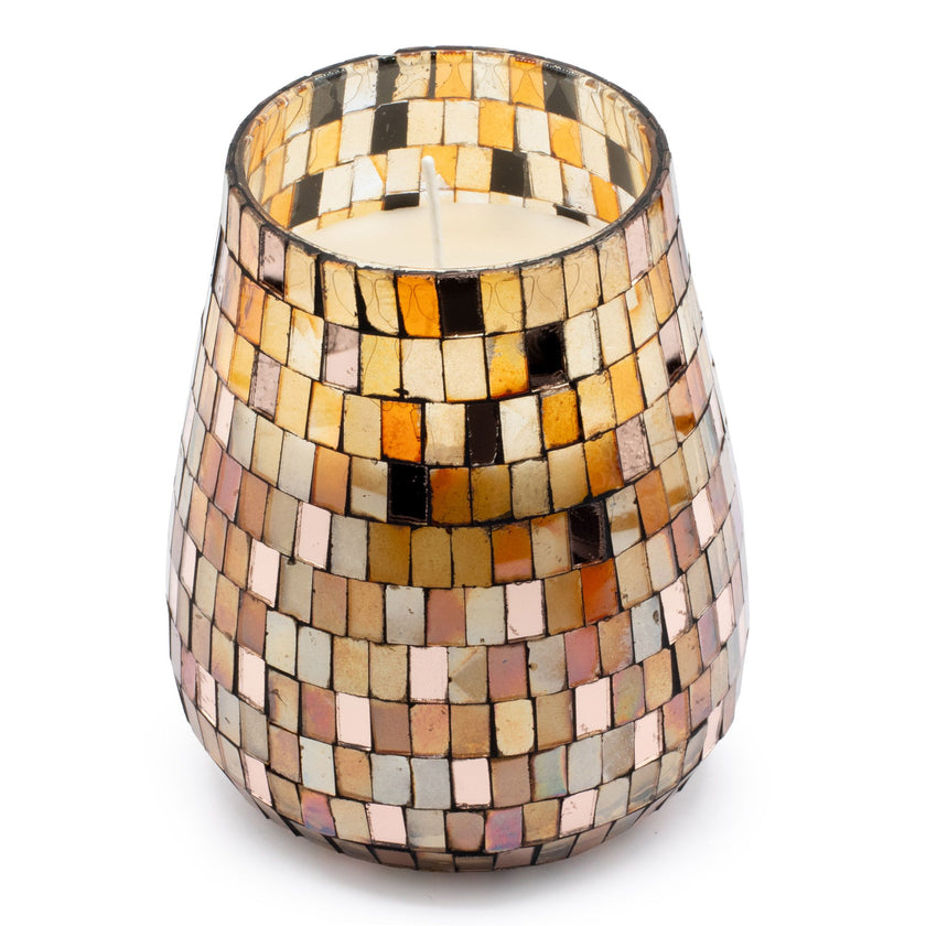 Tall Glass Jar Candles - Amber Mosaic
