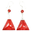 925 Silver Earrings - Triangle Double Drop [UK delivery]
