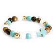 Turquoise Cross / Royal Beads - Gemstone Bracelet [ Free UK delivery]